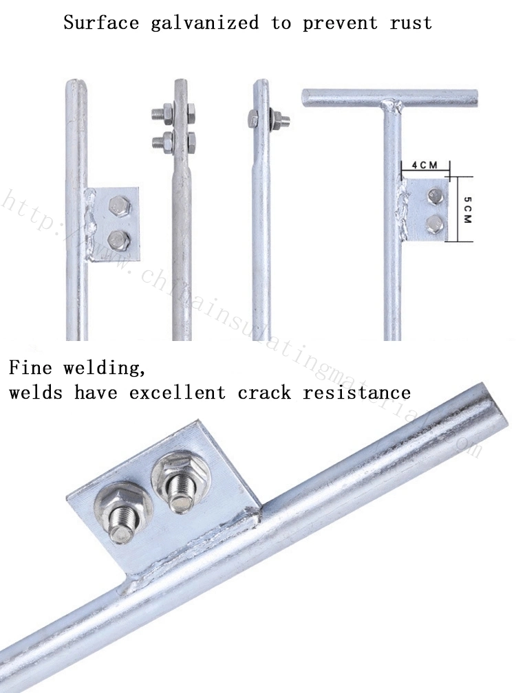 Fiberglass Detachable Earth Wire Copper Set/ Good Ground Rod with Earth Wire and Clamp